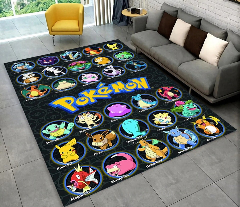 Tapis Pokemon pour chambre d'ado