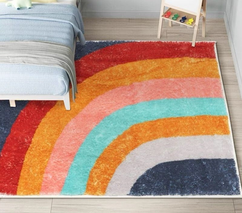 Tapis chambre enfant arc-en-ciel