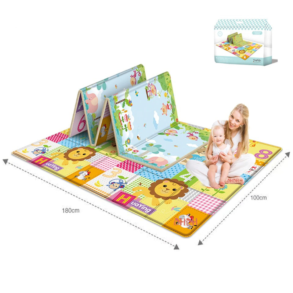 Tapis de sol bébé éducatif avec alphabet et lion