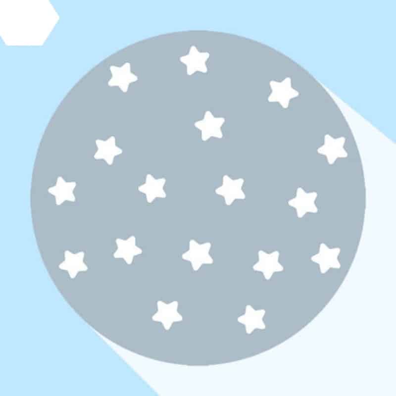 Tapis rond bleu à étoiles pour chambre d'enfant